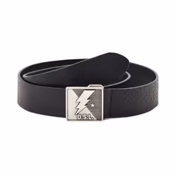 DIESEL B-Mont Mens Leather Belts Lightning Buckle - 90 cm