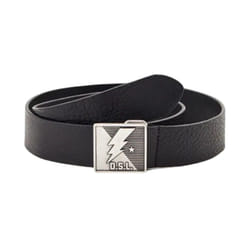 DIESEL B-Mont Mens Leather Belts Lightning Buckle - 90 cm