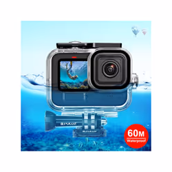PULUZ for GoPro HERO12 Black /11 Black /10 Black /9 Black 60m Waterproof Housing Protective Case with Buckle Basic Mount & Sc ...
