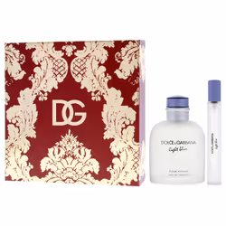 Light Blue by Dolce and Gabbana for Men - 2 Pc Gift Set 4.2oz EDT Spray, 0.3oz EDT Spray