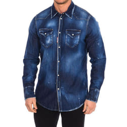 Camisa Vaquera Manga Larga S79dl0013-s30341 Para Hombre - blue, 52