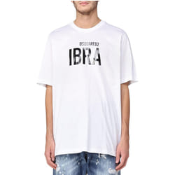 DSQUARED2 Mens T Shirts Shorts Sleeve Crew Neck Graphic Print Casual Cotton New - White, M