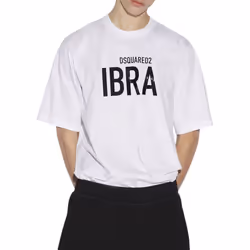 DSQUARED2 Mens T Shirts Shorts Sleeve Crew Neck Graphic Print Casual Cotton New - White, L