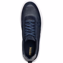 ) Geox U DEIVEN Leather/Suede Men's Navy Trainers - Blue, 10.5 (Adults'
