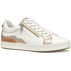 ) Geox D BLOMIEE Women's Optic White/Nude Trainers - White, 7.5 (Adults'