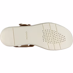 ) Geox D CAMALEI Synthetic Polyurethane Women's Caramel Sandals - Brown, 4 (Adults'