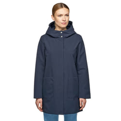 Geox W FLORETIA Women's Blue Parka Coat - Blue, 8