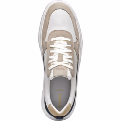 ) Geox U DEIVEN Leather/Suede Men's Sand/White Trainers - Brown, 9 (Adults'