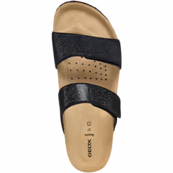 ) Geox D BRIONIA R Women's Black Sandals - Black, 7.5 (Adults'