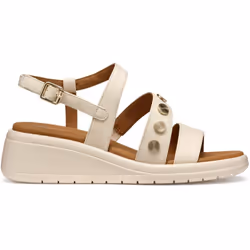 ) Geox D MELICONIA Synthetic Polyurethane Women's Papyrus Wedges - White, 6 (Adults' - Additional view 4