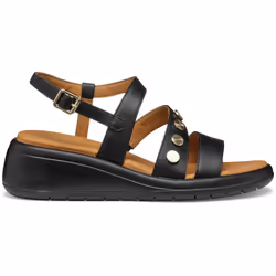 ) Geox D MELICONIA Synthetic Polyurethane Women's Black Wedges - Black, 7.5 (Adults' - Additional view 4