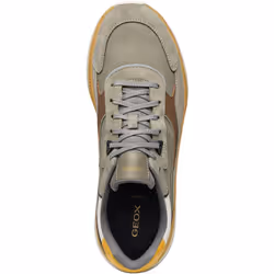 ) Geox U SPHERICA ACTIF X1 Polyester Blend Men's Sage/Brown Trainers - Green, 7 (Adults'
