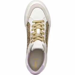 ) Geox D EMMELENY Women's Optic White/Light Gold Trainers - White, 6 (Adults'