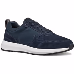 ) Geox U VOLPIANO Leather Men's Navy Trainers - Blue, 7 (Adults'