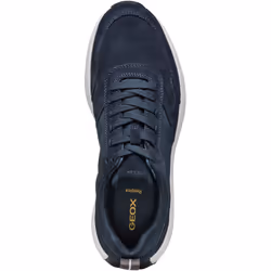 ) Geox U VOLPIANO Leather Men's Navy Trainers - Blue, 10 (Adults'