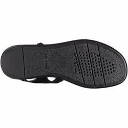 ) Geox D CAMALEI Synthetic Polyurethane Women's Black Sandals - Black, 7 (Adults'