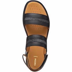 ) Geox D CAMALEI Women's Black Sandals - Black, 3 (Adults'