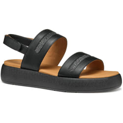 ) Geox D CAMALEI Women's Black Sandals - Black, 7.5 (Adults'