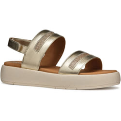 ) Geox D CAMALEI Women's Light Gold Sandals - Gold, 3 (Adults'