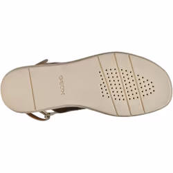 ) Geox D CAMALEI Women's Light Gold Sandals - Gold, 7.5 (Adults'