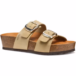 ) Geox D BRIONIA H Leather Women's Light Taupe Wedges - Brown, 6 (Adults'