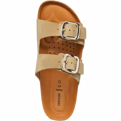 ) Geox D BRIONIA H Leather Women's Light Taupe Wedges - Brown, 7 (Adults'