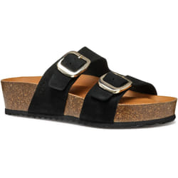 ) Geox D BRIONIA H Leather Women's Black Wedges - Black, 7.5 (Adults'
