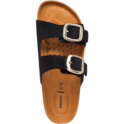 ) Geox D BRIONIA H Leather Women's Black Wedges - Black, 7.5 (Adults'