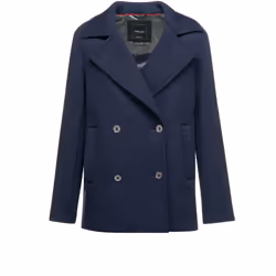 Geox W GARDENIA Women's Blue Pea Coat - Blue, 14