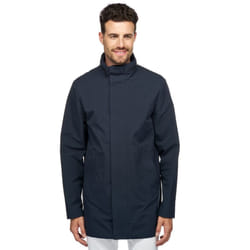 Geox M SPHERICA Men's Blue Straight Coat - Blue, 48"