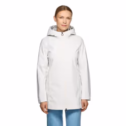 Geox W SPHERICA Women's Grey Parka Coat - Grey, 14