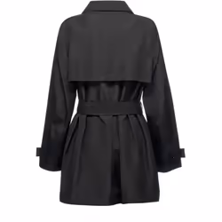 Geox W SOLEIL Women's Black Trench Coat - Black, 14