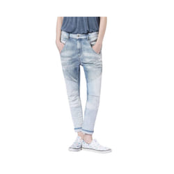 DIESEL FAYZA-NE 0682U Womens Denim Jeans Tapered Leg Stretch Cropped Jogg Pants - W23 L24