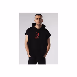 DIESEL S DRIVE GR-QA Mens Sweatshirt Sleeveless Hoodie - S