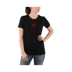 DIESEL T SILY C Womens T Shirt Crew Neck - Black, XS