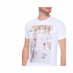 DIESEL T JOE RV 100 Mens T-Shirt Short Sleeve Ribbed Top Summer Casual White Tee - L