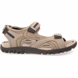 ) Geox UOMO SANDAL STRADA Men's Sand/Navy Flip Flops - Brown, 10.5 (Adults' - Additional view 4