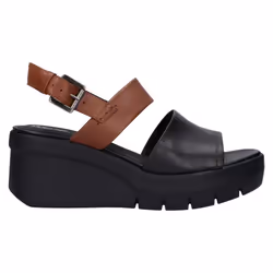 Geox Women's Platform Flatform Sandals  Black Black Brown C0111  US-0