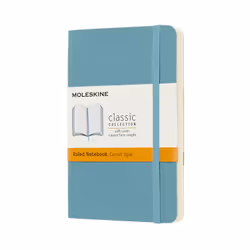 Moleskine Classic Notebook, Monochromatic, Blue, Matt, 70 g/m², Lined paper, Softcover