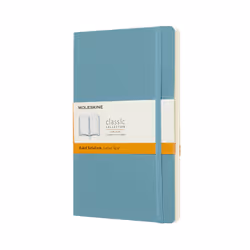 Moleskine Classic Notebook, Monochromatic, Blue, Matt, 70 g/m², Lined paper, Softcover