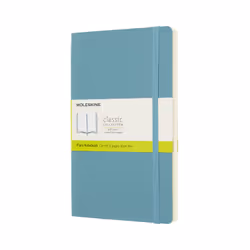 Moleskine Classic Notebook, Monochromatic, Blue, Matt, 70 g/m², Softcover, Adult