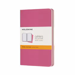 Moleskine Cahier, Monochromatic, Pink, 64 sheets, 70 g/m², Lined paper, Universal