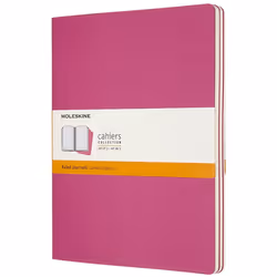 Moleskine Cahier, Monochromatic, Pink, 120 sheets, 70 g/m², Lined paper, Hardcover