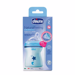 Chicco NaturalFeeling feeding bottle 250 ml Blue