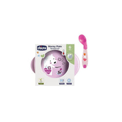 Food Start Set Warming Plate Learning Spoon Angled BPA Free