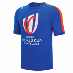Macron RWC 2023 Rugby World Cup Cotton Tee (Blue) - S