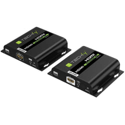 Techly IDATA EXTIP-3834KV5 AV extender AV transmitter & receiver Black
