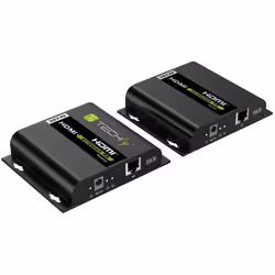 Techly IDATA EXTIP-3834KV5 AV extender AV transmitter & receiver Black