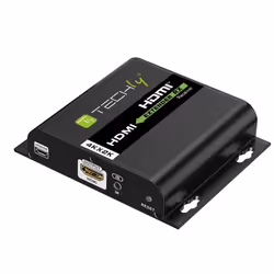 Techly IDATA EXTIP-3834KRV5, 3840 x 2160 pixels, AV transmitter & receiver, 120 m, Wired, Black, HDCP