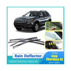 Rain Deflector For Jeep Cherokee KL 2014 2015 2016~2022 Car Windabweiser - Black Transparent